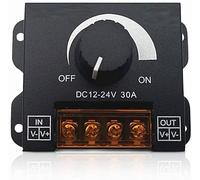 CABLEPELADO Contrôleur d'intensité bande LED | Variateur d'intensité pour lumières | Contrôleur d'atténuation LED | 12 V-24 V CC 30 A | Convient pour bande LED unicolore