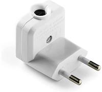 CABLEPELADO Fiche de transfert coudée | Fiche bipolaire angulaire | Sortie câble latéral | 10 A | 250 V | IP20 | 3,7 kW | Mâle | Blanc