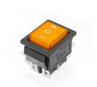 CABLEPELADO Interrupteur à Bascule 3 Positions, 6 Voies, 6 Broches, 6 Bornes, ON/OFF/ON DPDT, 16 A 250 VAC | 20 A 125 VAC, Lumière Orange