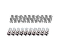 CABLEPELADO - Lot de 20 connecteurs et adaptateurs coaxiaux type F (10 mâles + 10 femelles) pour câble d'antenne TV - Raccord type F femelle - Montage fileté, haute compatibilité et durabilité