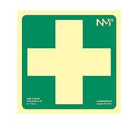 CABLEPELADO - Panneau PVC Trousse de Secours - photoluminescent - Conforme à la réglementation - ISO - UNE - Classe B - gradation 800 min - ISO 9001 - RIPCI - format 21 x 21 cm