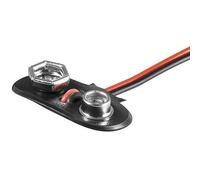 CABLEPELADO Porte-piles pour 1 pile 6LF22 | Clip de batterie en forme de T | Comprend un câble de 200 mm | Convient pour 1 pile 6F22, 6HR61, 6LR61 de 9 V