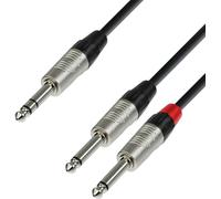 Cables 4 STAR YVPP 0150 - Câble Audio REAN Jack 6,35 mm stéréo vers 2 x Jack 6,35 mm mono 1,5 m