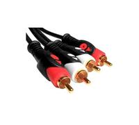 Câbles avec fiches RCA dorées mâle/mâle d'une longueur de 5 mètres LTC CA5RR