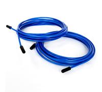 Câbles Bleus de Rechange Corde à Sauter Crossfit | Epaisseur 2,5mm - Longueur 3m50 | Pack de 2 câbles en Acier avec Jeux complets de Fixation pour Brank Rope | Idéal confirmés aux Double Under