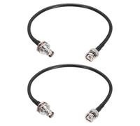 Câbles coaxiaux, 2 câbles RG58 de 1,5 m, BNC mâle vers femelle, câble coaxial 50 Ohm à faible perte for radio CB, amateur, analyseur d'antenne(1ft/0.3 M)
