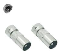 Câbles Coaxiaux - Euroharry Adaptateur D antenne Sat 2 Pièces Fiche Vers F (fiche Coaxiale) Câbles