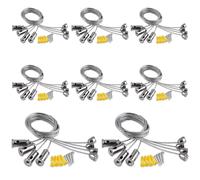 Câbles Crochet Acier Inoxydable,Zliger 32 Pièces Kit accrochage de cadre photo et miroir Universel de Câbles en Acier Kit pour Accrocher le Panneau LED Éclairage (32)