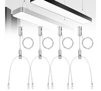 Câbles Crochet Acier Inoxydable,Zliger 4 Pièces Kit accrochage de cadre photo et miroir Universel de Câbles en Acier Kit pour Accrocher le Panneau LED Éclairage (4)