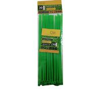 Câbles d'Attache Serre-Plantes - 25 cm - Plastique - Vert - Pack de 30