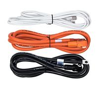 Câbles de batterie à sertir 25 mm rouge/noir pour batteries Li-ion Pylontech et Voltacon, incluant câble BMS RJ45