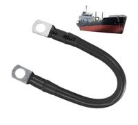 Câbles de batterie marine - Câble de batterie 30 cm 2 AWG | Câbles onduleurs avec bornes, connecteur de batterie noir/rouge calibre 2 AWG, câble onduleur pour voitures, motos