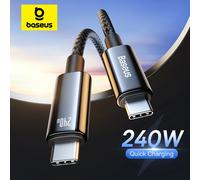 Câbles de charge ultra rapides Baseus PD 240W pour iPhone 16 15 Plus Promax TypeC vers USB Type C câble pour Macbook iPad cordon de données 240W