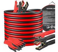 Câbles de Démarrage 12 V/24 V, Câble Batterie Voiture en Cuivre (4M 1000A) - Cable de Demarrage Diesel avec Gants de Protection et Sac de Transport - pour Voiture et Camion