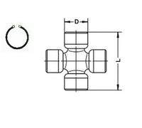 Câbles de démarrage auxiliaires Joint de cardan U 080 LÖBRO pour HYUNDAI AMC