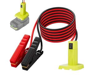 Câbles de Démarrage Compatibles avec Batterie Ryobi 18 V, 12AWG 1,8 m, Démarreur de Batterie Portable pour Démarrer des Véhicules Légers de Voiture