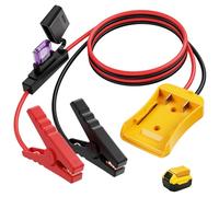 Câbles de démarrage compatibles avec les batteries Dewalt 20 V, câbles de démarrage automobiles 8 AWG de 6,1 m avec adaptateur de câble de démarrage Dewalt, câbles de démarrage automobiles pour