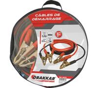 Câbles de démarrage en cuivre 35mm² 2x4,5m 800A pinces en laiton DRAKKAR - 04133