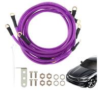 Câbles De Mise À La Terre Automobile - Kit De Mise À La Terre Pour Voiture, Câble De Terres Pour Véhicule À 5 Points, Fils De À La Terres Négatifs Universels | Puissance De Haute Performance De Mod