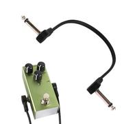 Câbles de Pédales Effets | 15 cm Plat Bas Profil Câble Instrument pour Guitarre | Cordon d'Effets Plat à Angle Droit 6.35 mm pour Pratique Réglage École Maison Scène