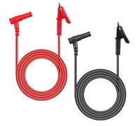 Câbles de Test de Multimètre Sondes de Multimètre Câble de Test Pince Crocodile Fiche Banane pour Tension Voltmètre 2Pcs