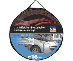 Cables démarrage 320A - 3m/16mm² - Pinces isolées GYS - 056329
