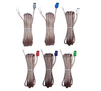 Câbles d'enceintes 6x 2 Pin Speaker Cables Sound Wires Cords Red Gray Compatible With Sony Home Cinema Theater