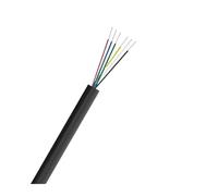 Câbles d'extension Flexibles gainés en PVC, 5/10/20/30m, 26, 28awg, 2, 3, 4, 5, 6, 7, 8, 9, 10 cœurs, câble Automobile for Haut-Parleur, Bande Lumineuse Audio(6 Core-Black,20m 28 AWG)