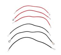 Câbles d'onduleur de batterie Cosse étamée en cuivre pur Résistance à l'oxydation Fils d'onduleur pour système d'énergie solaire de vélo électrique 6 pièces 25 cm rouge bleu