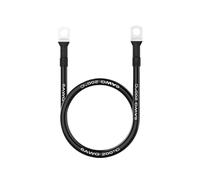 Câbles d'onduleur de puissance de batterie, 2AWG, 4AWG, 6AWG, 8AWG, fil de cuivre plaqué silicone, M6/8/10, adaptés aux panneaux solaires, remorques et voitures.(Black 8AWG,M6-M6_100CM)