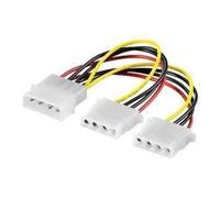 Goobay 50684 PC Y Câble d'alimentation/adaptateur électrique 5.25, 1x mâle à 2x femelles, 0.16 m - HDD/5,25 pouces mâle (4 broches) > 2x HDD/5,25 pouces femelles (4 broches)
