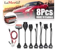 Câbles D'outils De Diagnostic De Voiture Chaude Obd Obd2 Ensemble Complet 8 Câbles De Voiture Pour Delphi-S Ds150e Cd-P W-O-W Câble De Scanner De Camions De Voiture-Wifi Version