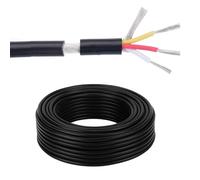 câbles électriques souples isolés en cuivre, Câble blindé multiconducteur 18-28 AWG en cuivre étamé, 100 à 200 pieds, avec ruban adhésif, U·L2547(100ft,20A WG-3C)