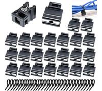 Câbles en Plastique Avec Clip de Bord 32 Supports D'attache de Câble | 13.8 x 11.3 x 3 mm Supports de Serre-Câbles Durable Noir Pour Une Utilisation Dans les Ateliers de Câblage et les Maisons