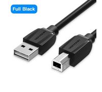 Câbles et Connectiques,Vention - câble USB 2.0 pour imprimante HP, Canon, Epson, USB 2.0, Type A mâle vers B - Type Full Black - 2m