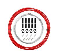 CâBles Et Gaines De Frein VéLo Câble de 2 m/2,5 m for manettes vélo, câbles frein, dérailleur, câble changement vitesse, 4 mm/5 mm, for VTT, route(Shift Red 4mm)