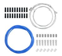 Câbles et Gaines de Frein Vélo Universel 2.5M, Boîtier de Câble de Changement de Vitesse 2M, 1.1/1.7M Câble de Frein Avant Arrière, 1.55/2.1M Câble de Dérailleur pour Vélo de Montagne Route (Bleu)