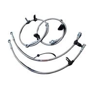 Câbles frein à main Kit de conduites frein avant et arrière tressées en acier inoxydable pour Honda CRX Si 1,5 L,6 (1988, 1989, 1990 1991)(Silver)