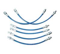 Câbles frein à main Kit de conduites frein en acier inoxydable pour BMW E30, 1 à 6 pièces, rouge, bleu, argent(Blue)