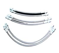Câbles frein à main Kit de conduites frein en acier inoxydable pour BMW E30, 1 à 6 pièces, rouge, bleu, argent(Silver)