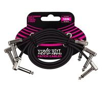 Cables Instrument Patch Pack de 3 - Coudé Fin & Plat - 30 CM Câbles pour pédales