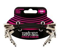 Ernie Ball Jeu de 3 câbles de raccordement plats Ribbon, 7,6 cm