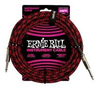 Câbles jack / instrument - Ernie Ball 7.62M Jack Mono Male Vers Jack Mono Male Rouge et Noir Câbles jack / instrument