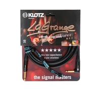 Câbles jack / instrument Klotz LA-grange Câble Instr. Noir 3M, Jack Mono - Jack Mono Coudé, Conta En Or