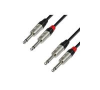 Cables K4TPP0150 Série 4 Star Câble Audio REAN 2 x Jack 6,35 mm Mono vers 2 x Jack 6,35 mm Mono 1,5 m