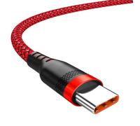 Câbles Micro Usb Type C 6A,1M 1.5M 2M 3M 5M 8M,Câble De Données Étendu Tressé Pour Iphone Samsung Xiaomi Switch Game Ps5 Android.Red Type-C.1,5M