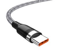 Câbles Micro Usb Type C 6A,1M 1.5M 2M 3M 5M 8M,Câble De Données Étendu Tressé Pour Iphone Samsung Xiaomi Switch Game Ps5 Android.Gray Type-C.1,5M