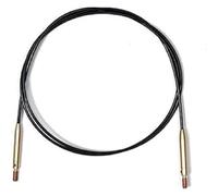 KnitPro Câble interchangeable acier inoxydable pour aiguilles circulaires 60 cm 360° pivotant Noir/Or