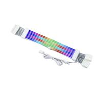 Câbles PSU ARGB 2x8 Broches PCIE ARGB PSU Câbles en Silicone Souple Pliable pour la Construction de PC de Jeu
