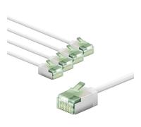Câbles réseau goobay CAT 8.1, lot de 5 / câbles patch blindés, ultra-flexibles, câbles Ethernet U/FTP/CU, PiMF, LSZH/Cat 8.1 avec 10 Gbits/blanc / 5 x 3 m, 79482